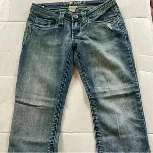 HYDRAULIC Jeans, Women's Size 7/8, Blue, Denim, Capri, Pockets, Distressed